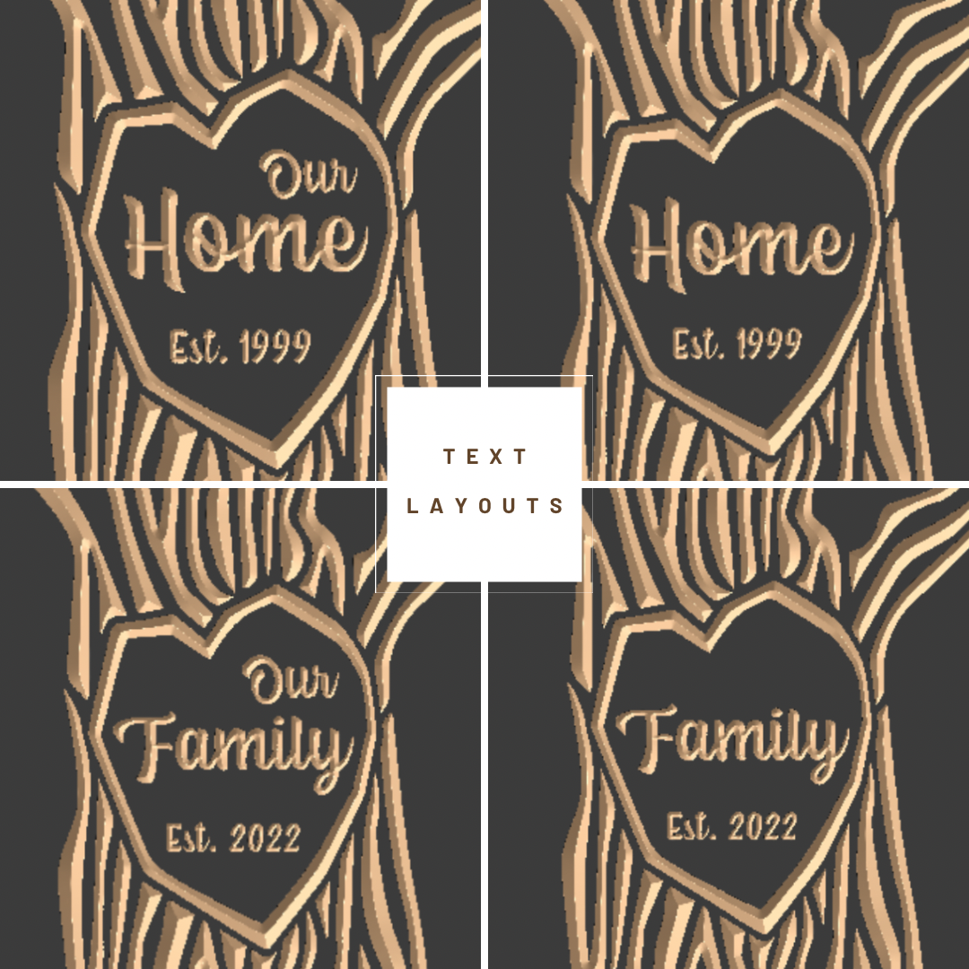 Family Name and Established Date Carved in Tree