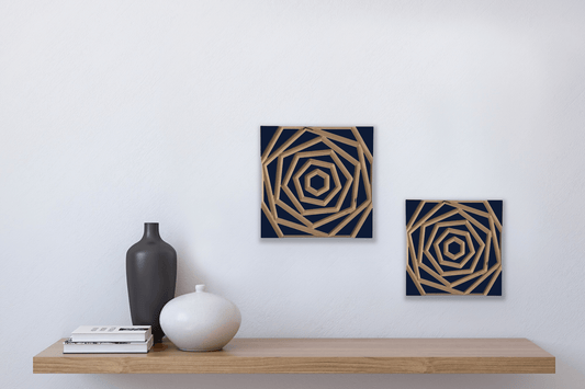 Abstract Rose Wood Wall Hanging | Carved Wood Art