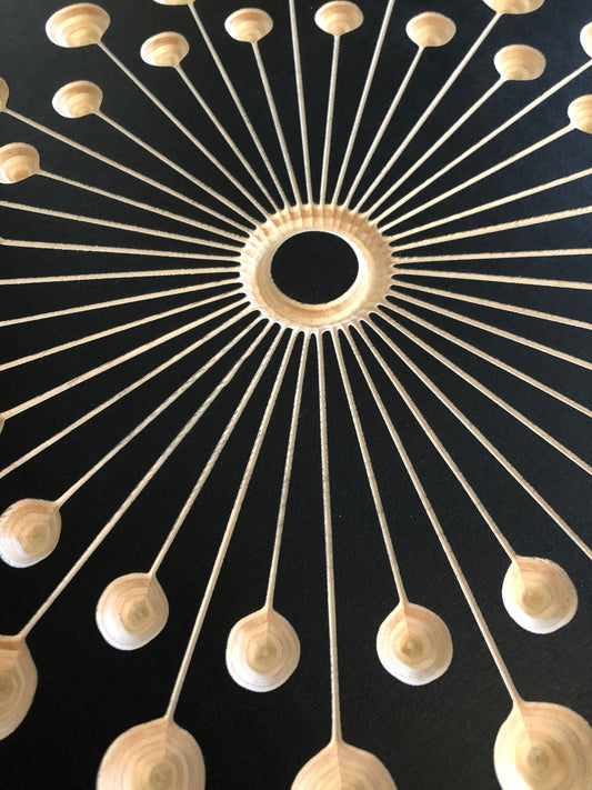 Dandelion | Carved Wood Wall Art