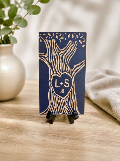 Desk Tree with Initials and Tally Marks