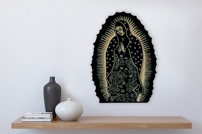 Our Lady of Guadalupe Wood Carved Wall Art