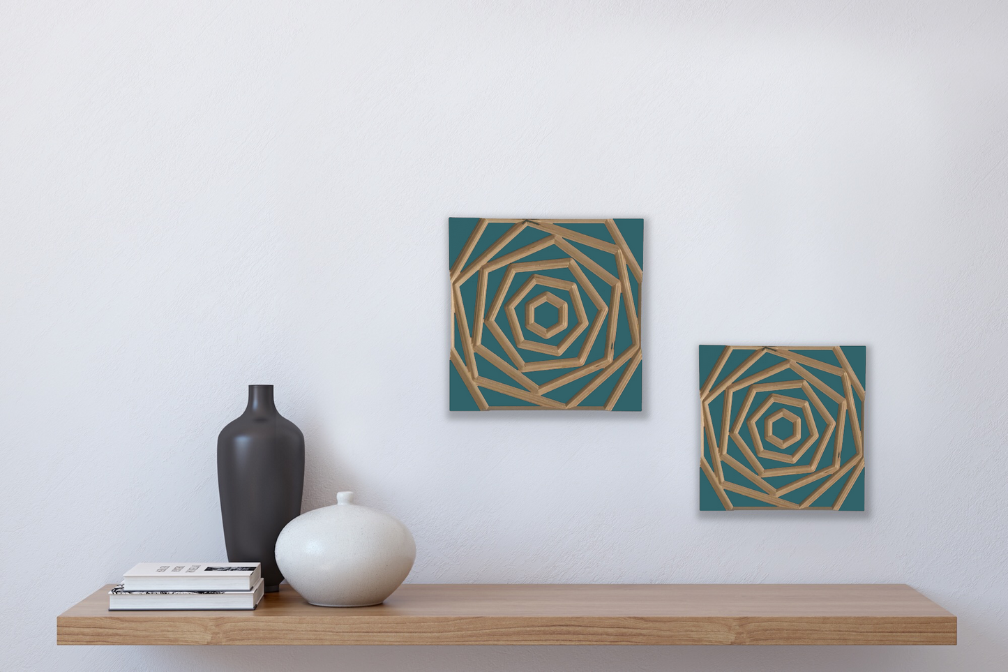 Abstract Rose Wood Wall Hanging | Carved Wood Art