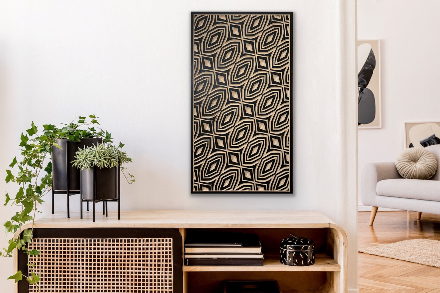 Adamas | Carved Wood Wall Art